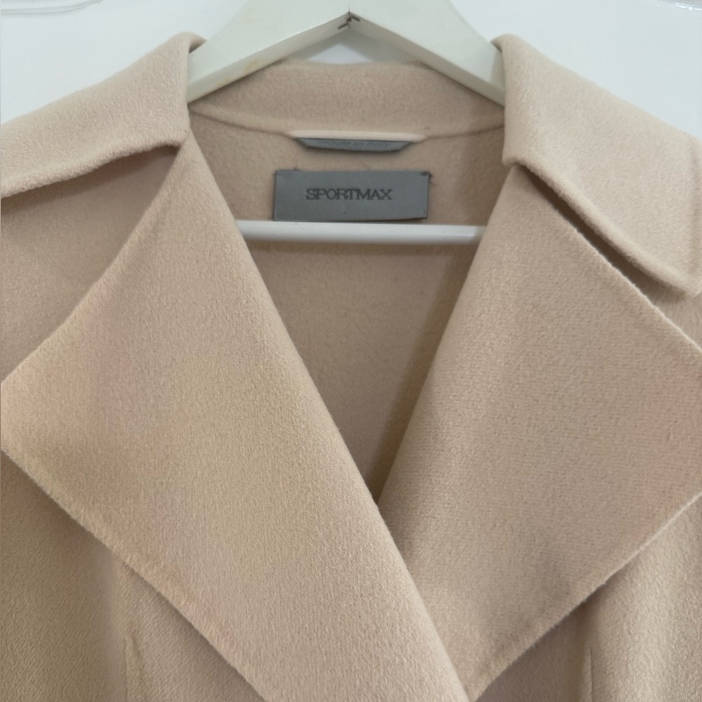 SportMax Cream Long Coat - Picture 6 of 13